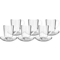 Leonardo Latte-Macchiato-Glas NAPOLI, (Set, 6 tlg., 6 Latte Macchiatotassen-6 Untertassen), 380 ml, 6-teilig