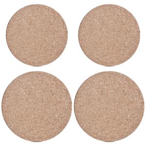 Zeller Set van 4x pannenonderzetters kurk rond 20 en 26 cm -