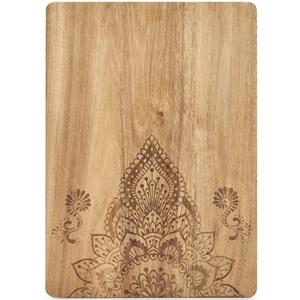 Zeller 1x Rechthoekige houten snijplanken met mandala print cm -