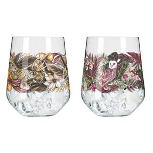 Gin-Tumbler Schattenfauna 2er-Set 002, Gin-Becher, Maggie Enterrios, Kristallglas, 710 ml, 3701002 - Ritzenhoff