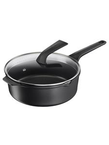 Tefal Schmorpfanne E24933 Robusto, Aluminium, (1 tlg.), einfache Reinigung, Antihaftversiegelung, Thermo-Signal Temperaturanzeiger, spülmaschinenfest, induktionsgeeignet, selbststehender Glasdeck