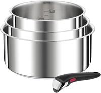 Tefal Topf-Set Tefal L898S4 Ingenio Preference, Edelstahl, (Set, 4 tlg.), stapelbar, platzsparend, hochwertiger Edelstahl, induktionsgeeignet