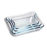 SIMAX Brat- und Backschalen Set 3 tlg. Auflaufformen transparent