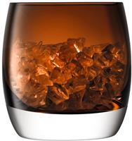 L.s.a. ijsemmer Whiskey Club 15 cm glas bruin/wit