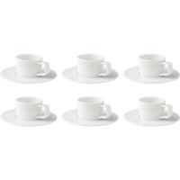 Palmer Espressokop En Schotel White Delight 7 Cl - 13 Cm Wit Porselein 6 Stuk(s)