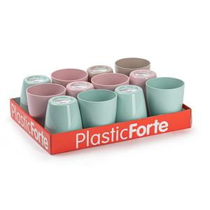 Forte Plastics 12x Kunststof Drinkglazen Gekleurd 400 Ml - Drinkglazen