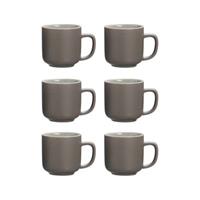 Ritzenhoff & Breker JASPER Espressotasse 100 ml 6er Set - Taupe Kaffeebecher taupe