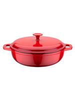 Gsw Gietijzeren braadpan (30 cm, Rood, Smoorpan)