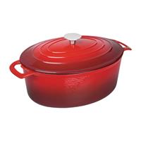 Vogue ovale inductie braadpan rood 6L