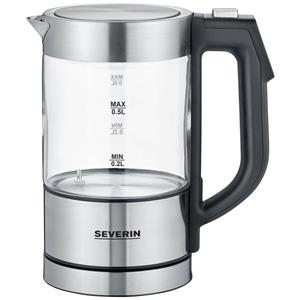 Severin WK 3458 Wasserkocher schnurlos, BPA-frei Edelstahl, Schwarz