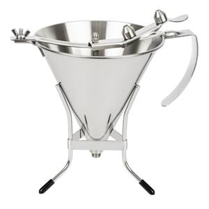 KWIK PRO Fondanttrichter 1,5 L mit Standfuß - Edelstahl