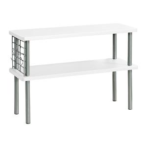 Kesper Keuken aanrecht etagiere - 2 niveaus - hout/metaal - rekje/organizer - 55 x 20 x cm - wit -