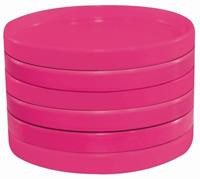 Zak Designs onderzetters Party 10 cm melamine Roze