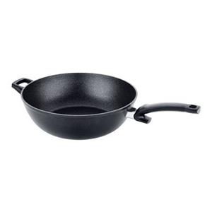 Fissler Wok Adamant, (1 tlg.), Sicherheitsgriff, Cookstar Allherdboden, Schüttrand, kratzfest, Mess-Skala, Made in Germany, Spülmaschinen-geeignet