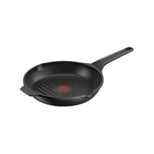 Tefal Grillpfanne E24940 Robusto, Aluminium, (1 tlg.), einfache Reinigung, Antihaftversiegelung, Thermo-Signal Temperaturanzeiger, spülmaschinenfest, induktionsgeeignet, 26 cm