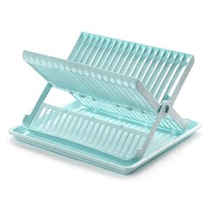 Forte Plastics Turquoise afdruiprek 2-laags met lekbak x 33 x 21 cm -