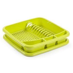 Forte Plastics Lime groen afdruiprek met lekbak x cm -