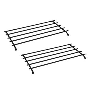 Set van 2x stuks zwarte pannen/ovenschalen onderzetters van metaal 35 x 20 cm -