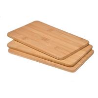 Set van 9x houten bamboe snijplanken / broodplanken 22 x 14 cm -