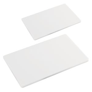 2x Professionele kunststof snijplanken set wit gastronorm 1/2 en 1/1 -