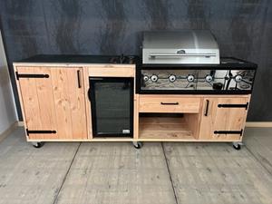 Het Steigerhouthuis Steigerhouten Buitenkeuken Douglas Excl. BBQ, Koelkast en Steen - 210 x 60 x 90 cm