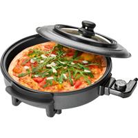 CLATRONIC Pizza-/Partypfanne PP 3402, rund, schwarz