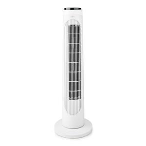 nedis Torenventilator | Hoogte: 76 cm | 3 Snelheden | Zwenkfunctie | 50 W | Afstandsbediening | Wit/Zwart