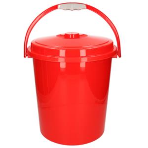 Forte Plastics Afsluitbare Emmer Met Deksel 21 Liter Rood - Emmers