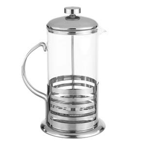 Hi French Press Koffie/thee Maker/cafetiere Glas/rvs 1liter - Cafetiere