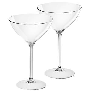 Santex 6x Martini James Glazen Transparant 300 Ml Van Onbreekbaar Kunststof - Cocktailglazen