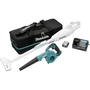 Makita CLX245SAX1 combiset stofzuigen en blazen 2,0 Ah accu's (2 st.) CL108FDZW, UB100D, lader, in tas