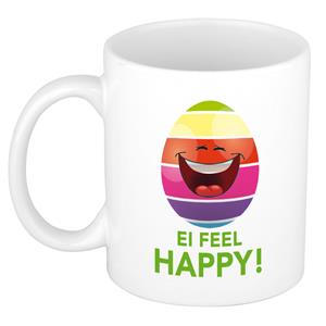 Bellatio Ei Feel Happy Mok/ Beker - Pasen Mokken - Feest Mokken