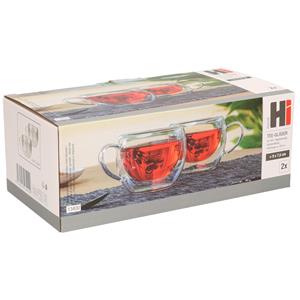 Hi Set Van 2x Stuks Dubbelwandige Theeglazen/koffieglazen 250 Ml - Koffie- En Theeglazen