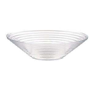 Serveerschaal/fruitschaal van transparant glas 29 cm -