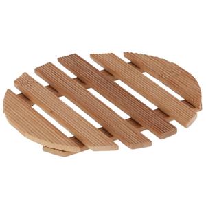 Shoppartners Pannenonderzetter Van Hout Rond 15 X 15 Cm - Panonderzetters