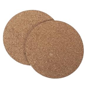 Gerim 6x Pannenonderzetter van kurk rond 18 x 18 cm -