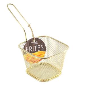 Gouden Patat/snack Serveermandjes/frietmandjes 10 Cm erveerschalen