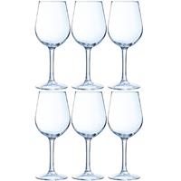 6x Luxe Wijnglazen Voor Witte Wijn 270 Ml - 27 Cl - Witte Wijn En Rose Glazen - Wijn Drinken - Wijnglazen Van Glas