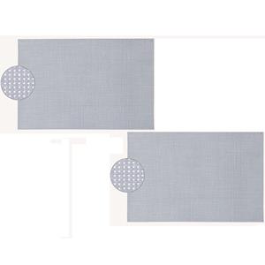 Bellatio 2x Rechthoekige Placemats Grijs/lila Paars Kunststof 45 X 30 Cm - Placemats