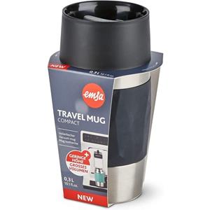 emsa Isolierbecher TRAVEL MUG Compact, 0,3 Liter, schwarz