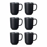 Ritzenhoff & Breker JASPER Kaffeebecher 320 ml schwarz 6er Set Kaffeebecher