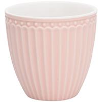 GreenGate Espressokopje (mini latte cup) Alice lichtroze 125 ml - H 7 cm - Ø 7 cm