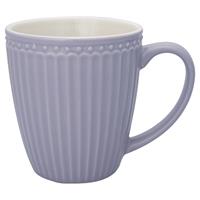 Greengate Becher Alice Becher mit Henkel lavender 0,4 l, Stoneware