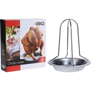 BBQ Collection Rvs Kiprooster/kiphouder/kippenrooster Voor De Barbecue/bbq/oven 20 Cm - Barbecueroosters