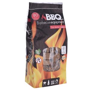 Grote Zak Met 80x Barbecue Aanmaakblokjes - Aanmaakblokjes