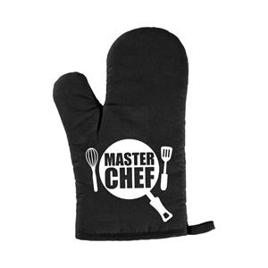 Bellatio Masterchef Bbq Handschoen/ Barbecue Want Zwart Heren - Vaderdag Cadeau - Ovenwanten