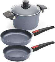 Woll Made In Germany Pfannen-Set Diamond Lite, Aluminiumguss, (Set, 4 tlg.), Induktion
