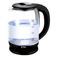 Bahama Glas LED Wasserkocher 1,8 L Edelstahl Teekocher Heißwasser Tee kabellos 1500W