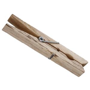 5five 24x Stuks wasknijpers naturel 9 cm van hout - Was ophangen - Was knijpers