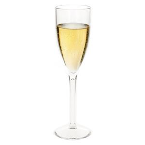 Onbreekbaar champagne/prosecco glas transparant kunststof 15 cl/150 ml - Onbreekbare champagne glazen/flutes